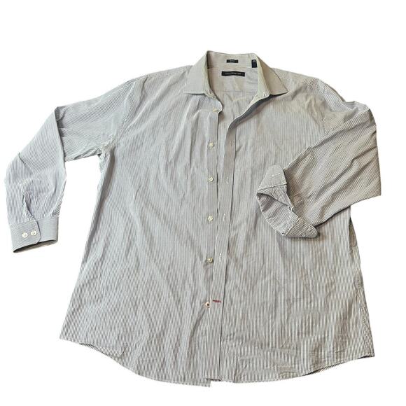 Mens- Button Down- Blue Pin stripe- XL- Tommy Hilfiger Cotton Long Sleeve - Picture 1 of 5